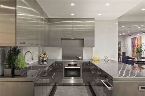 stainless steel u shaped cabinets|u shaped kitchen.